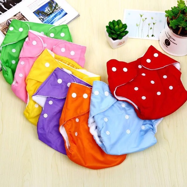 Reusable Washable Cloth Diapers(Plain Multicolor) (set of 7 diaper )